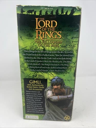Lord Of The Rings 12" Gimli Action Figure Toy Biz MIB 2002 - Thumbnail 5