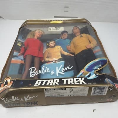 Star Trek 30th Anniversary Collector Edition Barbie & Ken Dolls Ken As Kirk MIB - Thumbnail 3
