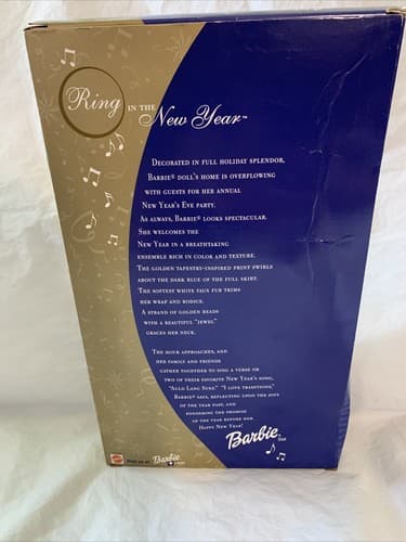 🔥🔥Ring in the New Year Barbie New Years 2001 #52742 Mattel 🔥🔥A8 - Thumbnail 8