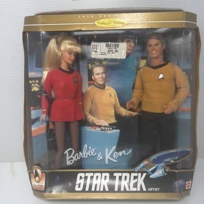 Star Trek 30th Anniversary Collector Edition Barbie & Ken Dolls Ken As Kirk MIB - Thumbnail 2