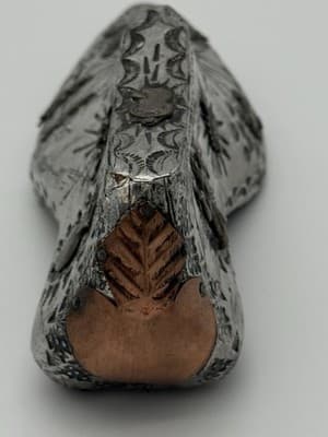 Vintage Mexican Folk Art Embossed Metal Milagros Sacred Heart Cross & Shoe - Thumbnail 6