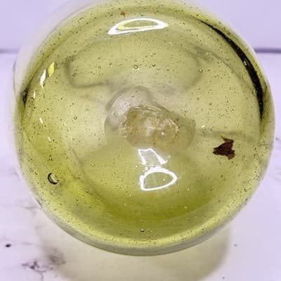 Vintage Retro Green Hand Blown Art Glass Jug 5.5 Inches Tall MCM - Thumbnail 5