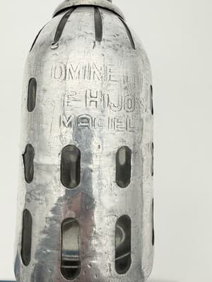Rare Vintage Argentine Metal Soda Siphon Bottle - Domine e Hijos Machiel - Thumbnail 4