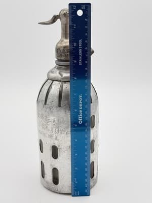 Rare Vintage Argentine Metal Soda Siphon Bottle - Domine e Hijos Machiel - Thumbnail 9