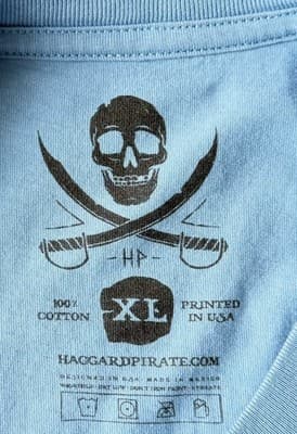 Haggard Pirate Creatures of the Deep Jellyfish Graphic T-Shirt XL Blue - Thumbnail 4