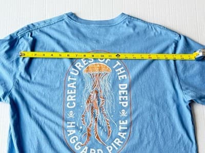 Haggard Pirate Creatures of the Deep Jellyfish Graphic T-Shirt XL Blue - Thumbnail 5