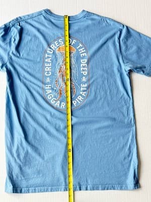 Haggard Pirate Creatures of the Deep Jellyfish Graphic T-Shirt XL Blue - Thumbnail 6