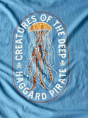 Haggard Pirate Creatures of the Deep Jellyfish Graphic T-Shirt XL Blue - Thumbnail 7