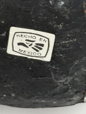 Vintage Mexican Folk Art Embossed Metal Milagros Sacred Heart Cross & Shoe - Thumbnail 2