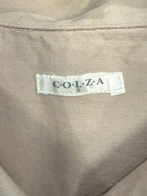 NWT COLZA Muted Pink Cropped Denim Jacket Corset Back BCI Cotton Size S Women’s - Thumbnail 11