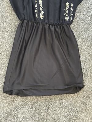 O’Neill XS Black Embroidered Boho Sundress Adjustable Straps Festival W/Pockets - Thumbnail 17