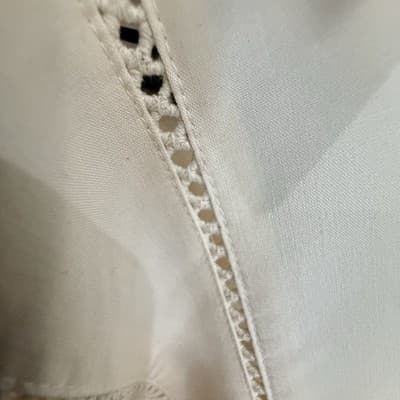 Men’s 3XL Cream Eyelet Short Sleeve Button Up Shirt NWOT Breezy Casual Resort - Thumbnail 9