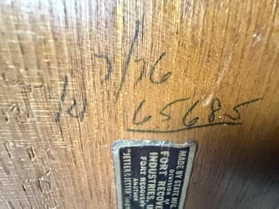 Vintage 1950s Jetter & Jetter Fort Recovery Wooden Stirrup Table Lamp MCM - Thumbnail 13