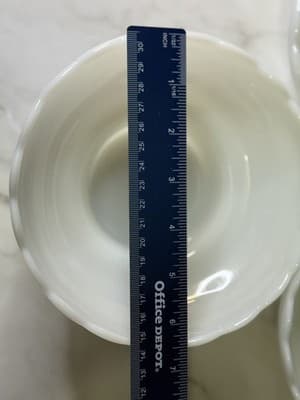 E. O. Brody Co. Milk Glass Candy Bowl M2000 Scalloped Edge Vintage - Thumbnail 7