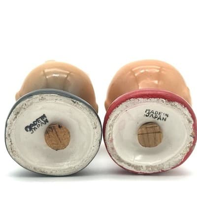 VTG Japanese Boy & Girl Salt & Pepper Set Occupied Japan Ceramic Hand Painted - Thumbnail 6