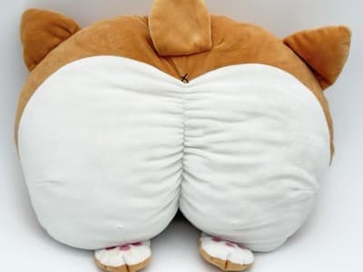 Corgi Butt Plush Neck Car Pillow Squishy Soft - Thumbnail 2