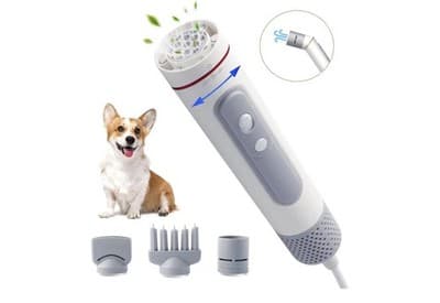 Portable Handheld Pet Hair Dryer, 3 Temp Settings & 3 Attachments New In Box - Image 1