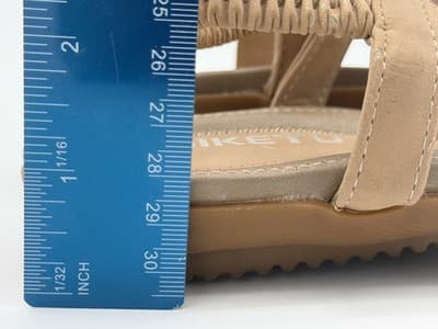 SIKETU Beaded Boho Thong Sandals Beige Multi-Stone Women Sz 37/7 - Thumbnail 8