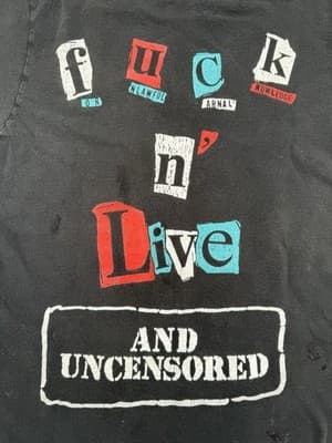Van Halen F*ck ‘n Live Carnal Knowledge Concert T Shirt L Authentic Vintage - Thumbnail 11