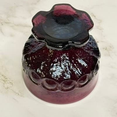 Vintage Madeira Plum Sherbet Glasses Tiffin MCM Franciscan Amythest - Thumbnail 4