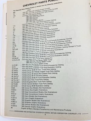 Vintage 1983 Chevrolet Models Thru 1975 Chassis & Body Illustration Catalog GM - Thumbnail 4