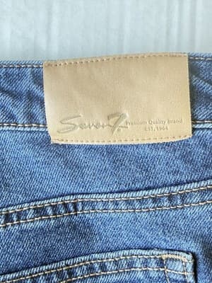 Seven7 Jeans Slim Straight Stretch High Rise Med Wash Women’s 16 90’s Style - Thumbnail 3