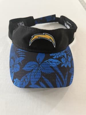 San Diego Charger’s Golf Beach Visor Hawaiian Floral Blue & Gold NFL Football - Image 1