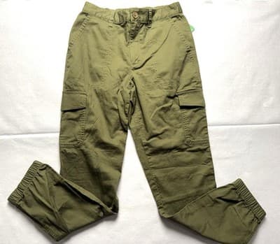 Gap Girlfriend Joggers Khaki Utility Cargo Midrise New W/Tags Relaxed Size 4 - Thumbnail 2