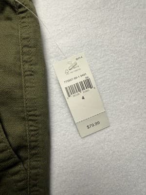 Gap Girlfriend Joggers Khaki Utility Cargo Midrise New W/Tags Relaxed Size 4 - Thumbnail 4