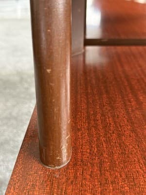 Vintage MCM Pair Two-Tier End Tables Mid Century Modern Brass Legs - Thumbnail 10