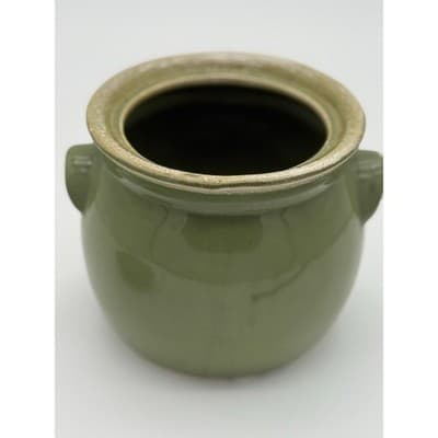 Vintage Hull Pottery Avocado Green Drip Glaze BeanPot/Crock/Jar w/Lid Oven Proof - Thumbnail 12