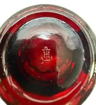 Anchor Hocking Georgian Royal Ruby Red Tumblers Honeycomb Thumbprint Set Of 3 - Thumbnail 5