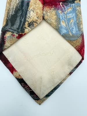 Fumagalli’s Rare VTG 100% Silk Abstract Geometric Necktie Handmade Spain Italy - Thumbnail 4