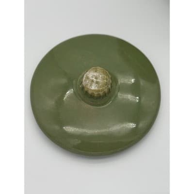 Vintage Hull Pottery Avocado Green Drip Glaze BeanPot/Crock/Jar w/Lid Oven Proof - Thumbnail 13