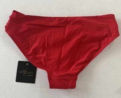 Nip Tuck Must Haves Louise Bikini Bottom Tummy Control Lift Sz 8 New W/Tags Red - Thumbnail 2