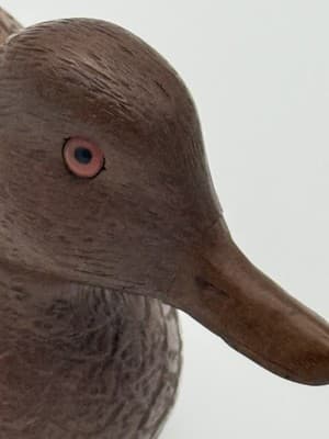 Cas-Carved Wood Art Products Vintage Duck Decoy Hand Carved Style Glass Eyes - Thumbnail 7