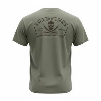 Haggard Pirate 2XL Support Your Local Pirate Skull Graphic T-Shirt 2014 - Thumbnail 2