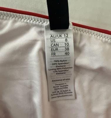 Nip Tuck Must Haves Louise Bikini Bottom Tummy Control Lift Sz 8 New W/Tags Red - Thumbnail 4