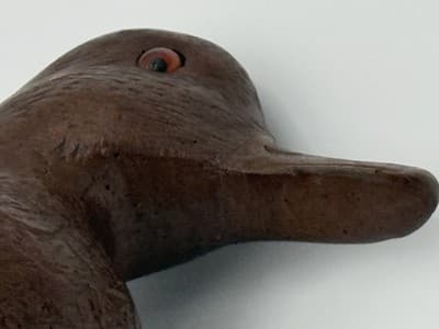 Cas-Carved Wood Art Products Vintage Duck Decoy Hand Carved Style Glass Eyes - Thumbnail 10