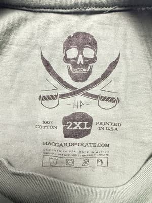 Haggard Pirate 2XL Support Your Local Pirate Skull Graphic T-Shirt 2014 - Thumbnail 5