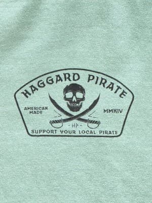 Haggard Pirate 2XL Support Your Local Pirate Skull Graphic T-Shirt 2014 - Thumbnail 6