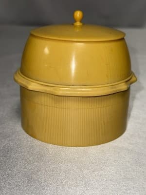 Antique DuBarry Ivory Pyralin Celluloid Hair Receiver Jar And Powder Box French - Thumbnail 16