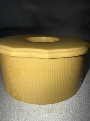 Antique DuBarry Ivory Pyralin Celluloid Hair Receiver Jar And Powder Box French - Thumbnail 9