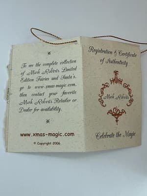 Mark Roberts Pumpkin Pie Fairy Large Box W/ Limited Edition Numbered Certificate - Thumbnail 8