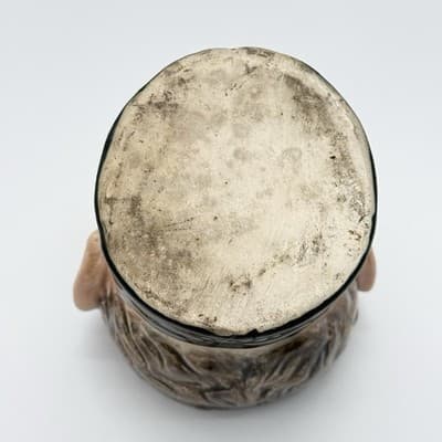Antique Ceramic Figural Tobacco Jar Man In Hat No. 3795 Hand Painted Majolica - Thumbnail 7