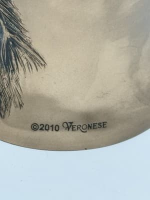 Veronese Bronze Hand Painted Prunus And Peacock Large Decorative Vase 19.5" - Thumbnail 7