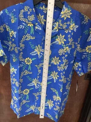 Hurley Boys Hawaiian Santiago Blue Button Down Shirt XL NWT - Thumbnail 7