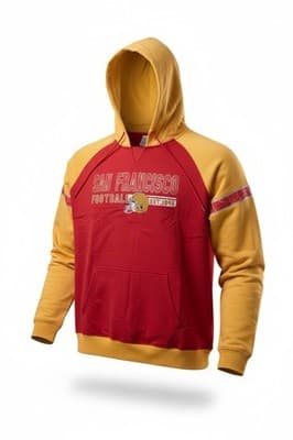 Women's Hoodie Sweatshirt XL San Francisco 49ers NFL V Neck Raglan NWT