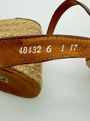 Paul Green Metallic Taupe Bow Espadrille Jute Wedge Sandals Size 6 (48432) - Thumbnail 11