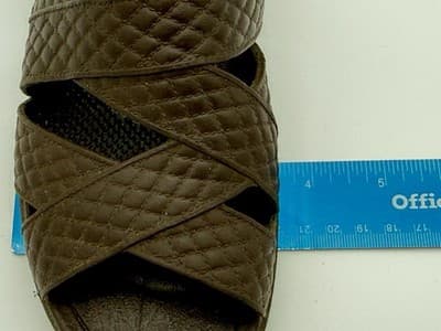 Okabashi Cross Strap Slide Sandals Women Size Small Brown Waterproof Massage - Thumbnail 9